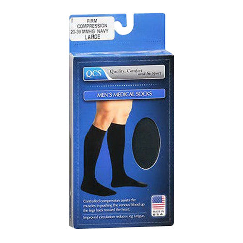 QCS Scott Specialties Socks For Mens, 20-30 F/s Navy, 1 Pair